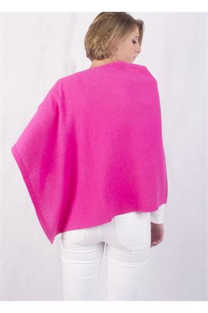 Wool and cashmere fuxia poncho Art Tricot | 700PFUXIA